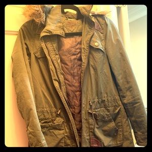 Army green utility coat